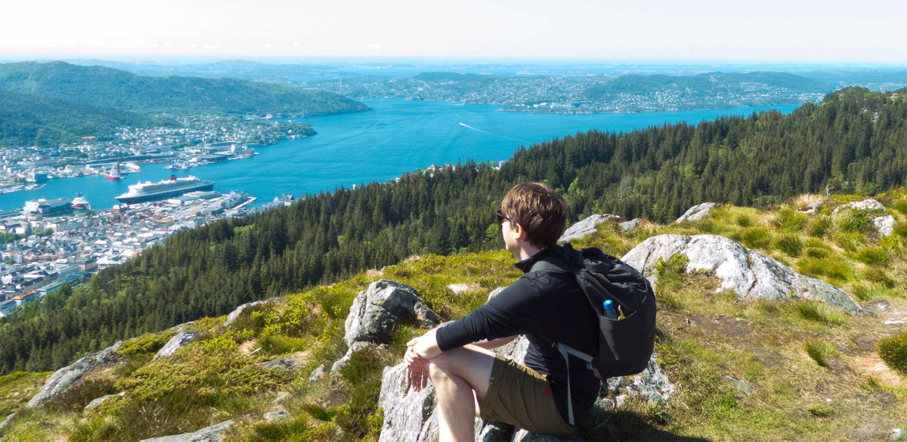 Vandretur til Fjellhytten (450 moh) på Fløyen